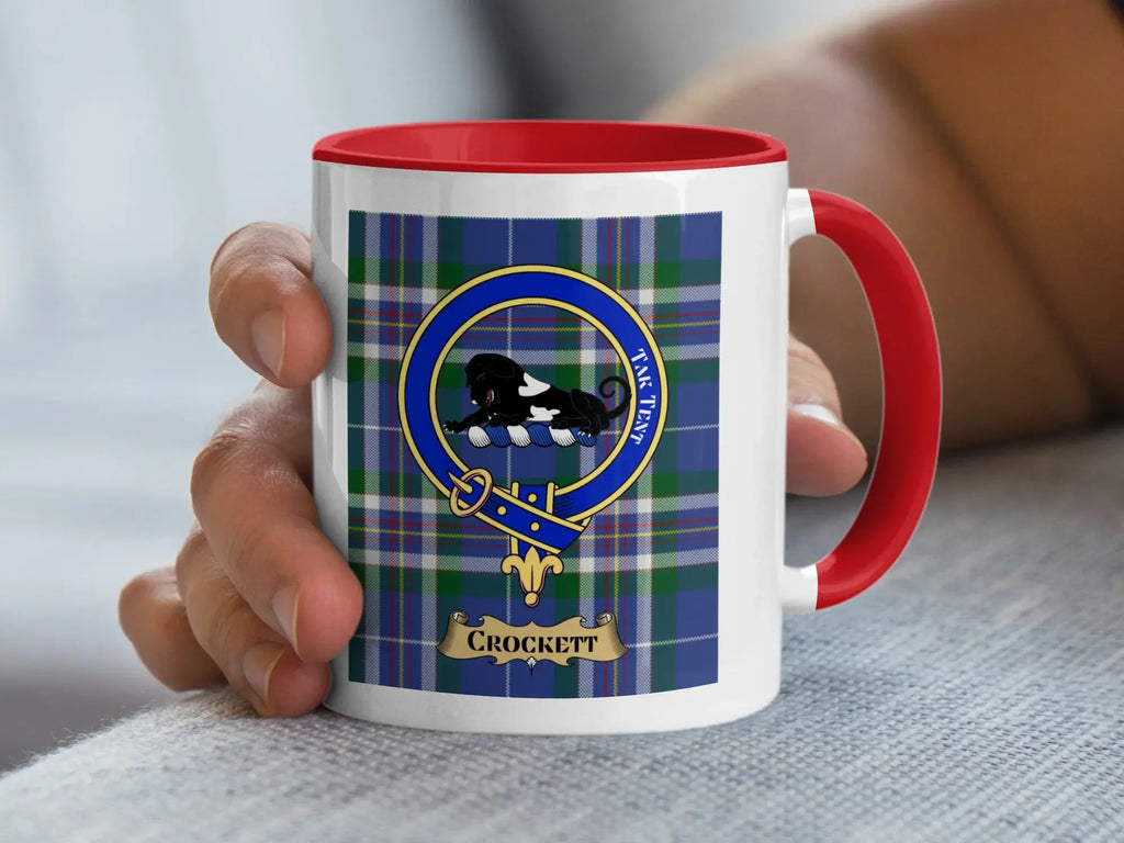 Crockett family crest ceramic mug for everyday coffee and tea