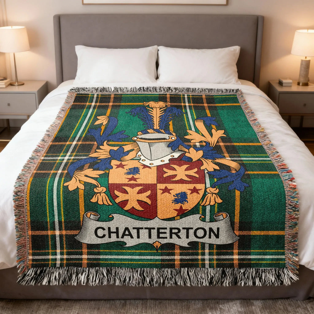 Chatterton Crest Plaid Green Throw Blanket product type