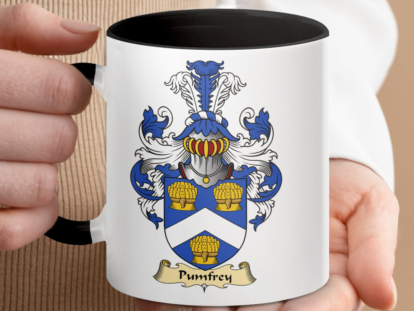 Scottish Clan Surname Coat of Arms Mug Pumfrey Design - Living Stone Gifts