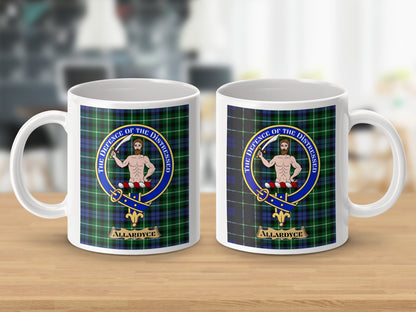 Scottish Clan Allardyce Crest Tartan Design Mug - Living Stone Gifts