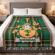 Sheridan Irish Heritage Woven Blanket | Family Crest Tartan Throw