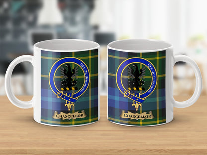 Chancellor Scottish Tartan Crest Plaid Pattern Mug - Living Stone Gifts