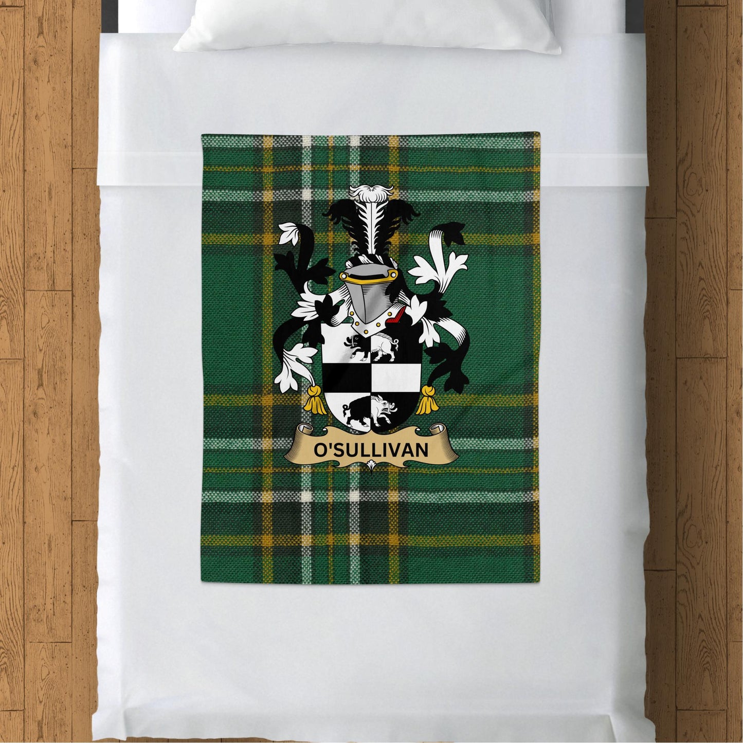 O'Sullivan Surname Irish Tartan Throw Blanket - Living Stone Gifts