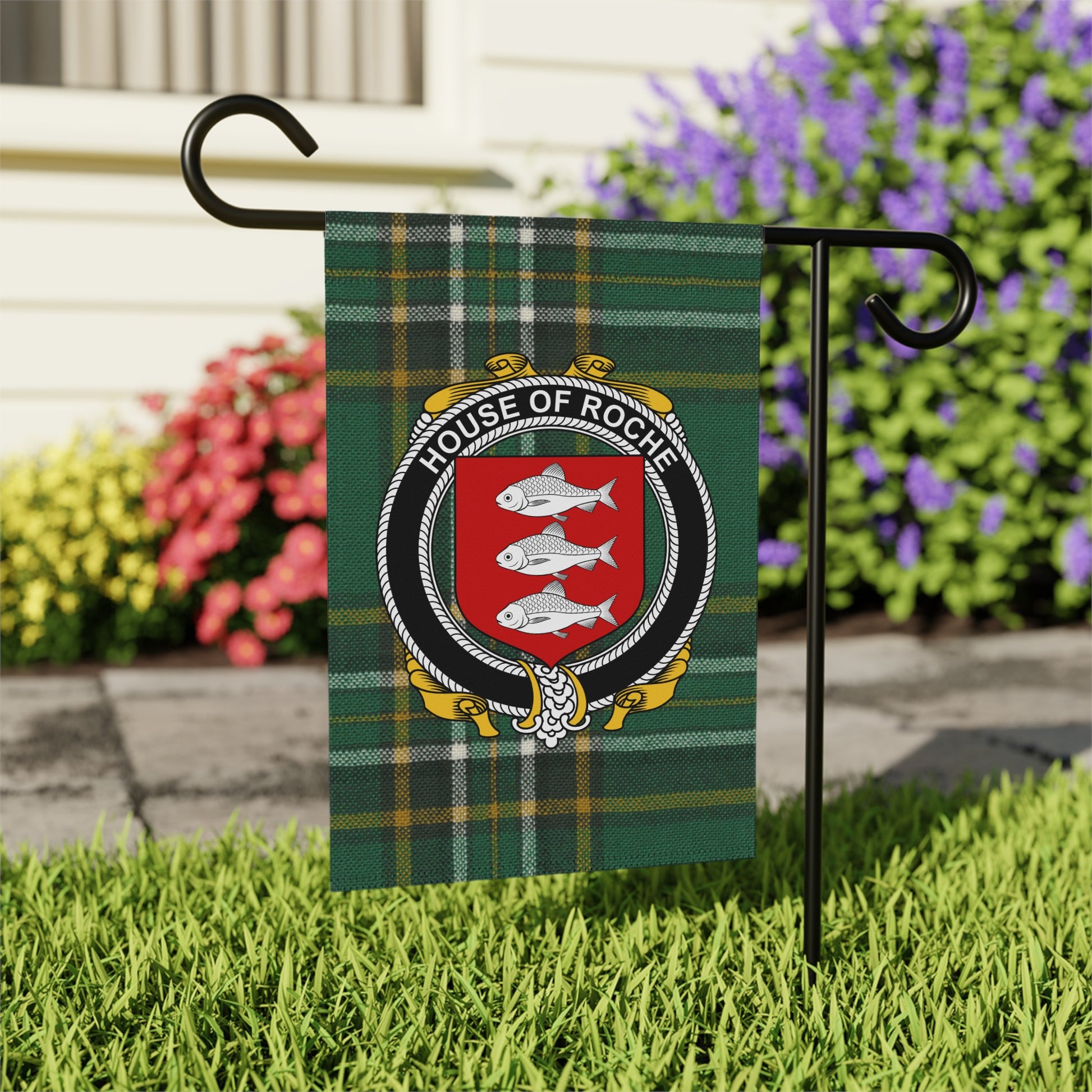 House of Roche Green Tartan Garden Flag product