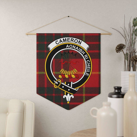 Cameron Clan Scottish Tartan Wall Pennant - Celtic Ancestry Gifts