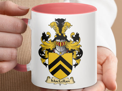 MacLellan Family Scottish Heraldic Emblem Coffee Mug - Living Stone Gifts