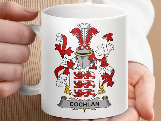 Cochlan Surname Irish Family Crest Heraldry Design mug - Celtic Ancestry Gifts