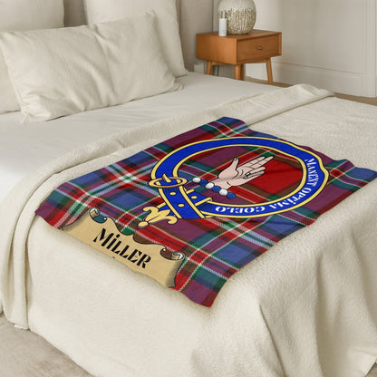 Scottish Clan Miller Tartan Throw Blanket - Living Stone Gifts