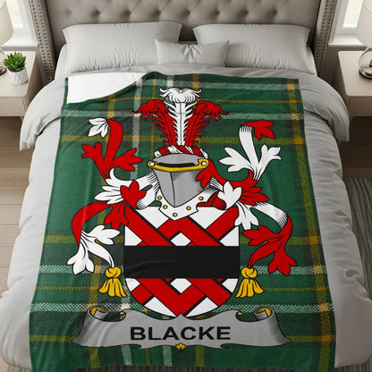 Blacke Family Crest Emblem Tartan Blanket product