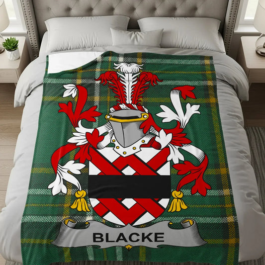 Blacke Family Crest Emblem Tartan Blanket product