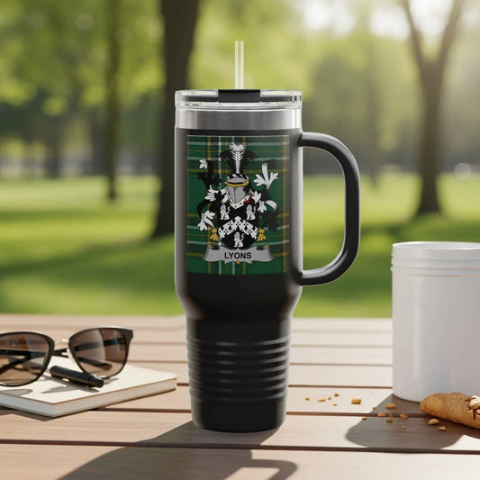 Lyons Family Crest Artwork Travel Mug product