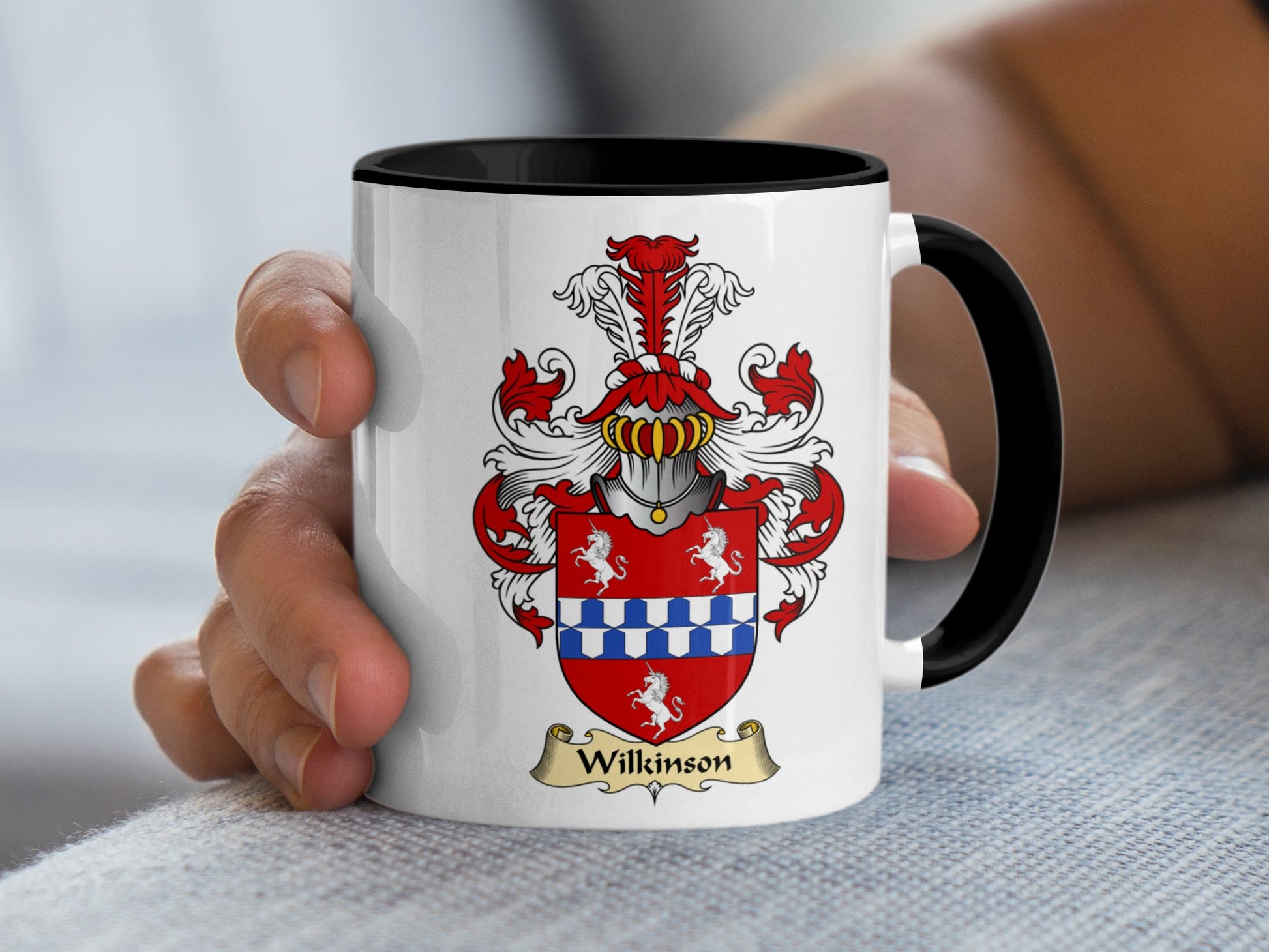 Clan Wilkinson Scottish Coat of Arms Mug - Living Stone Gifts