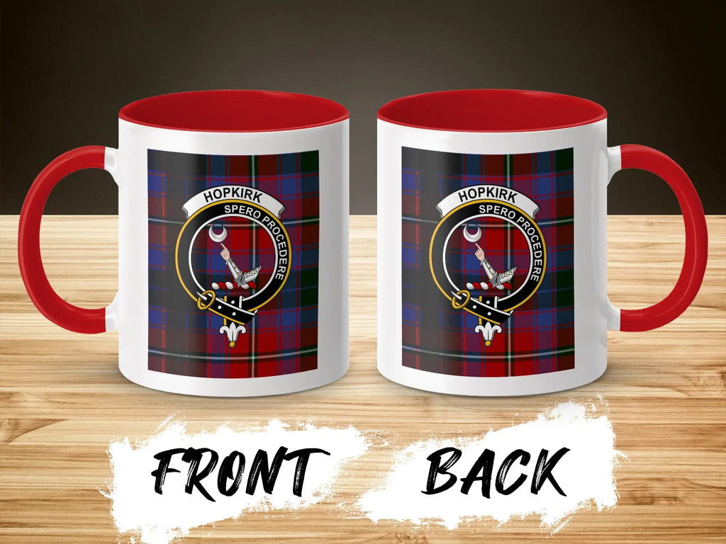 Hopkirk Spero Procedere Tartan Clan Crest Mug