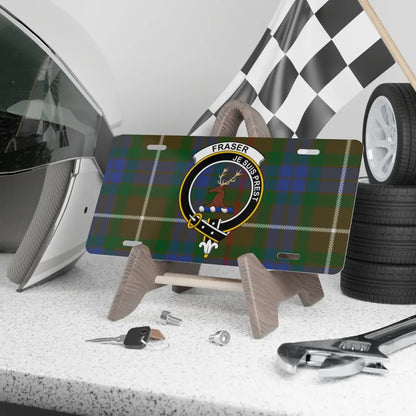 Scottish Clan Fraser Tartan Car License Plate product