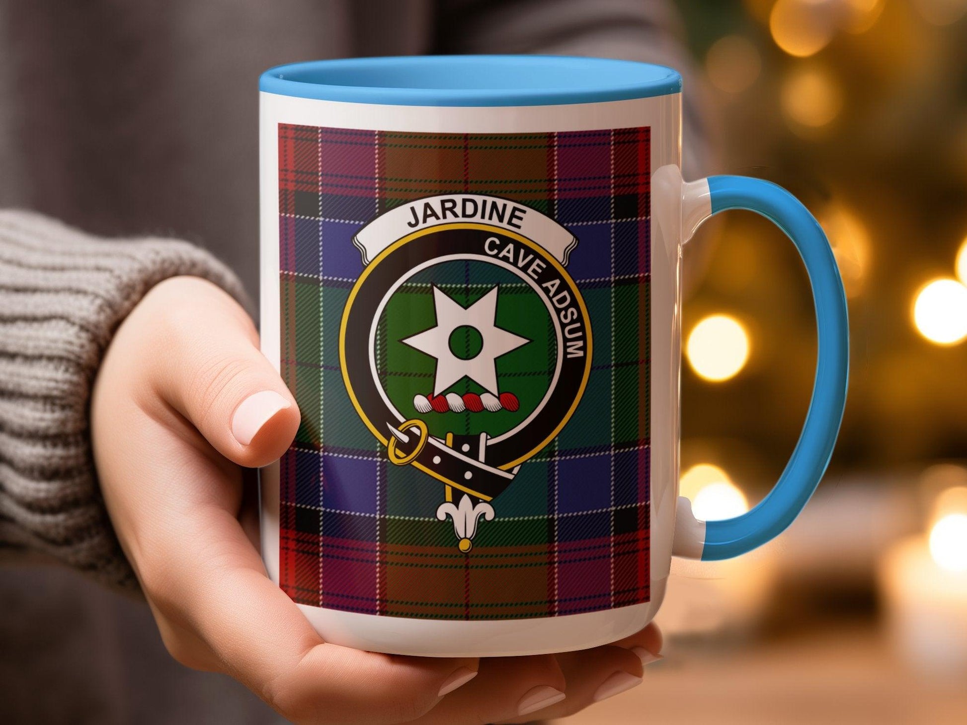 Jardine Clan Crest Scottish Heritage Tartan Pattern Mug - Living Stone Gifts