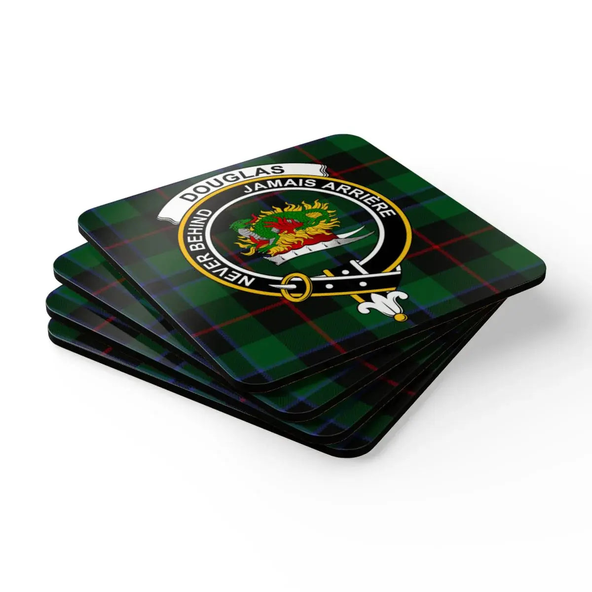 Douglas Badge Tartan Pattern Coaster Set product type