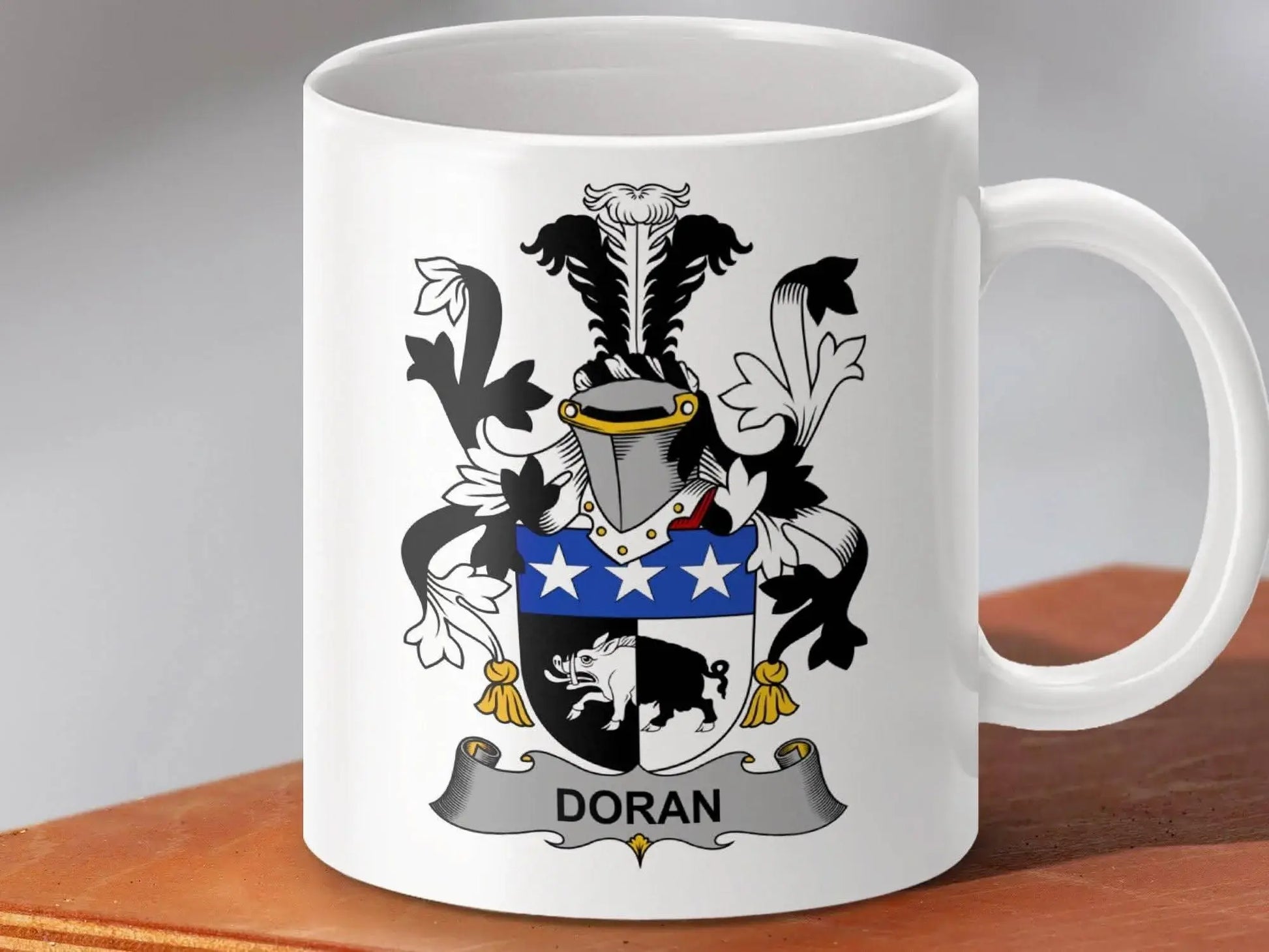 Doran Surname Irish Family Crest Mug - Celtic Ancestry Gifts