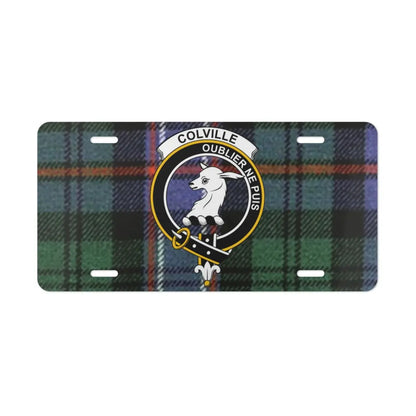 Colville Oubliez Ne Puis Scottish Tartan License Plate product