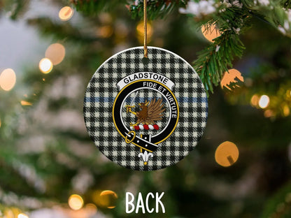 Gladstone Fide Et Virtute Plaid Ornament product