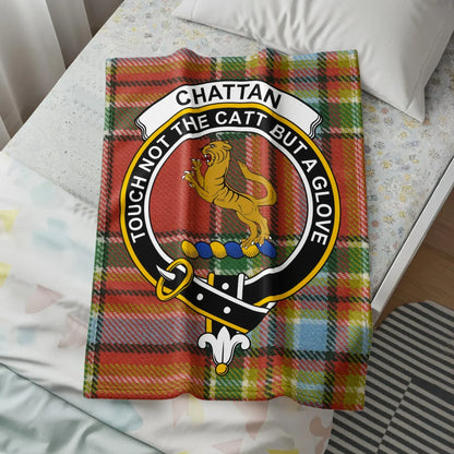 Scottish Clan Crest Tartan Blanket Unique Product