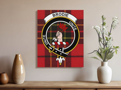 Brodie Scottish Tartan Crest Canvas - Celtic Ancestry Gifts