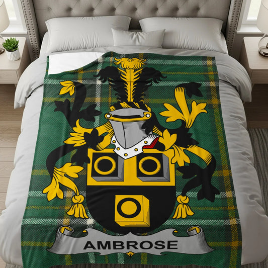 Ambrose Family Crest Cozy Bed Blanket product