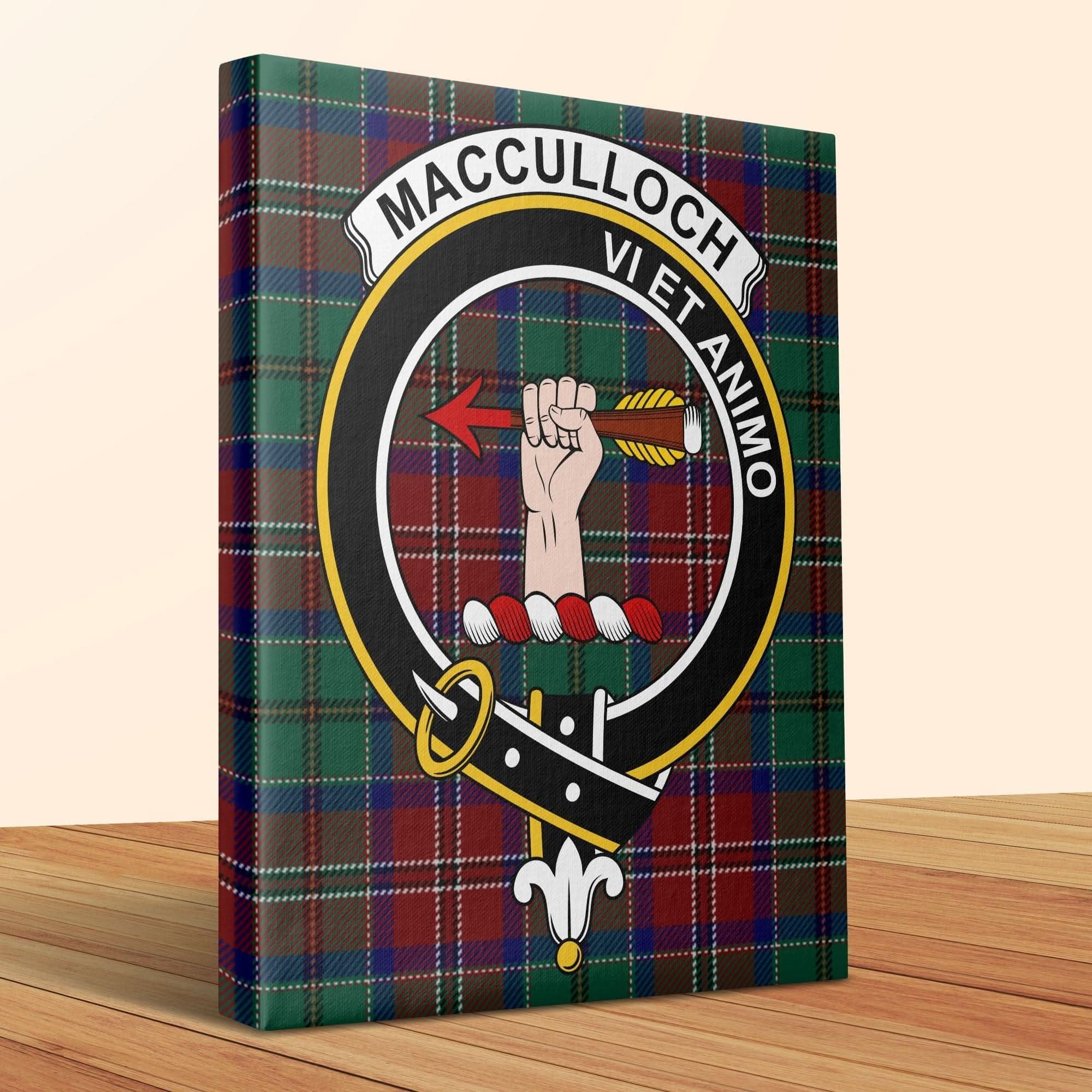 MacCulloch Scottish Tartan Crest Canvas - Celtic Ancestry Gifts