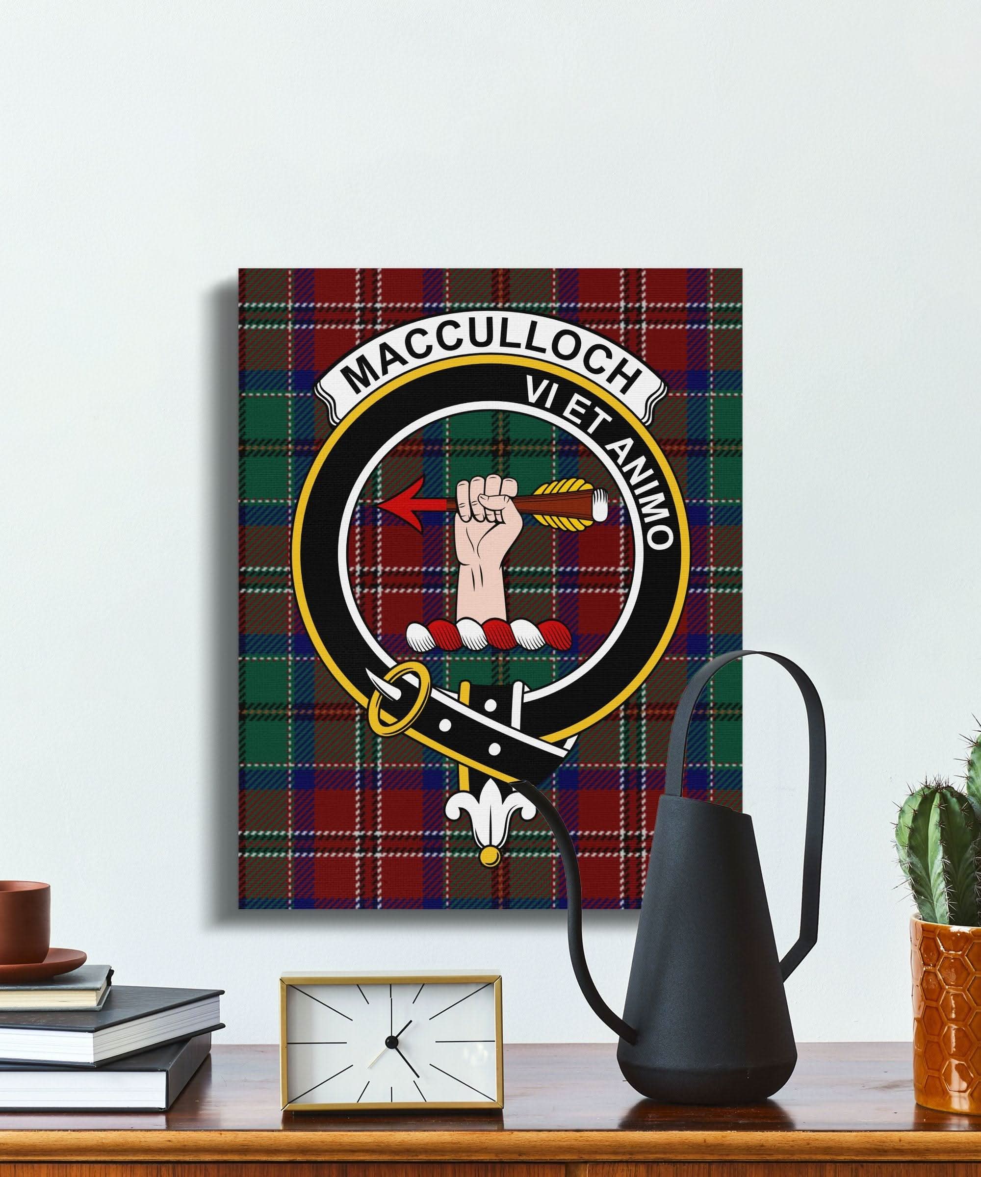 MacCulloch Scottish Tartan Crest Canvas - Celtic Ancestry Gifts