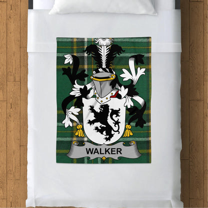 Walker Surname Irish Tartan Throw Blanket - Living Stone Gifts