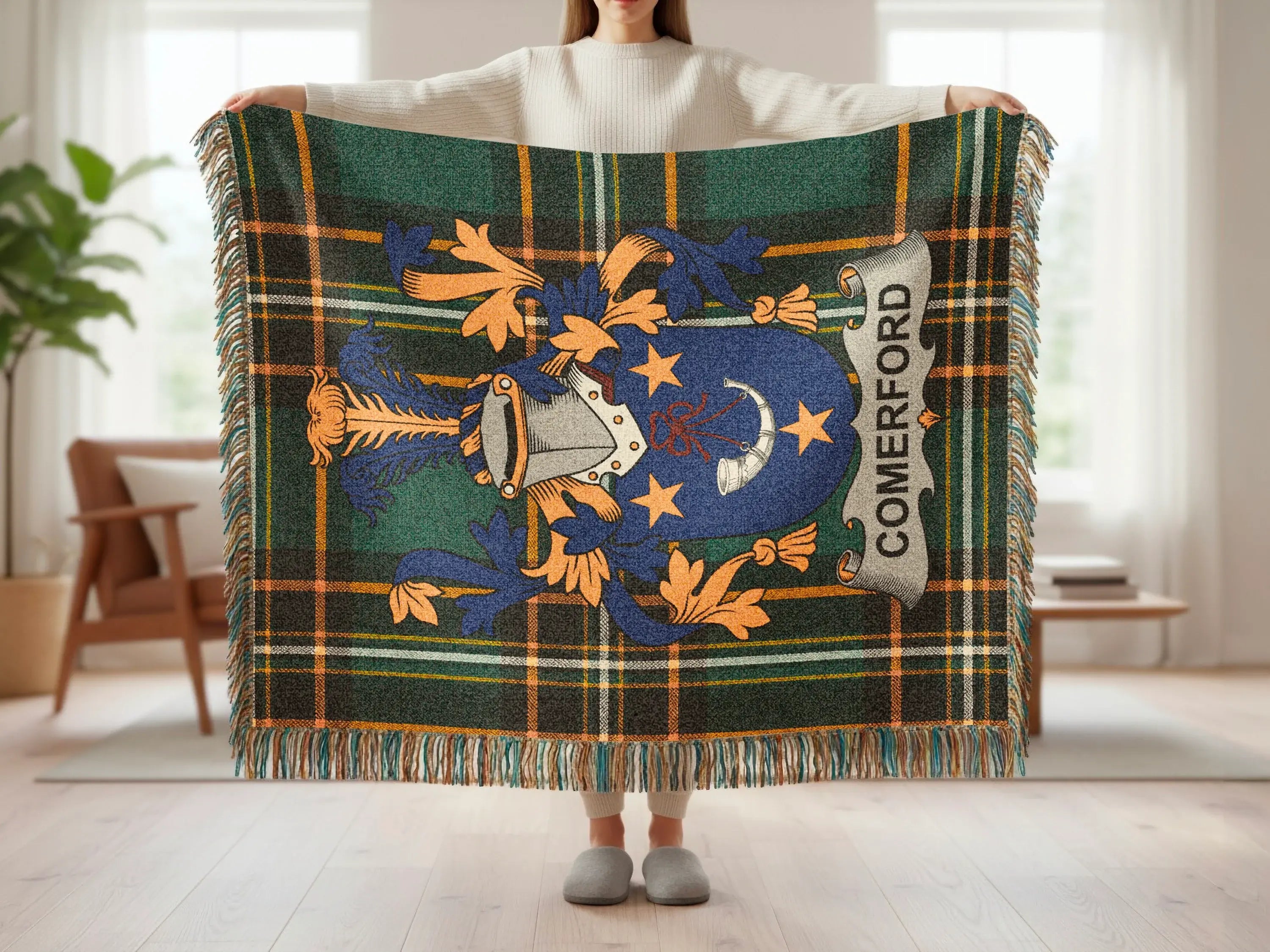 Comerford Tartan Crest Plaid Fringe product type