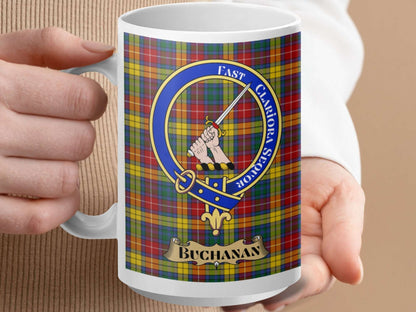 Beautiful Clan Buchanan Emblem Displayed Mug - Living Stone Gifts