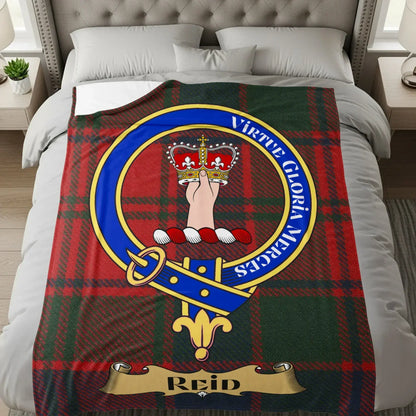 Tartan Plaid Blanket With Crest Reid Product type