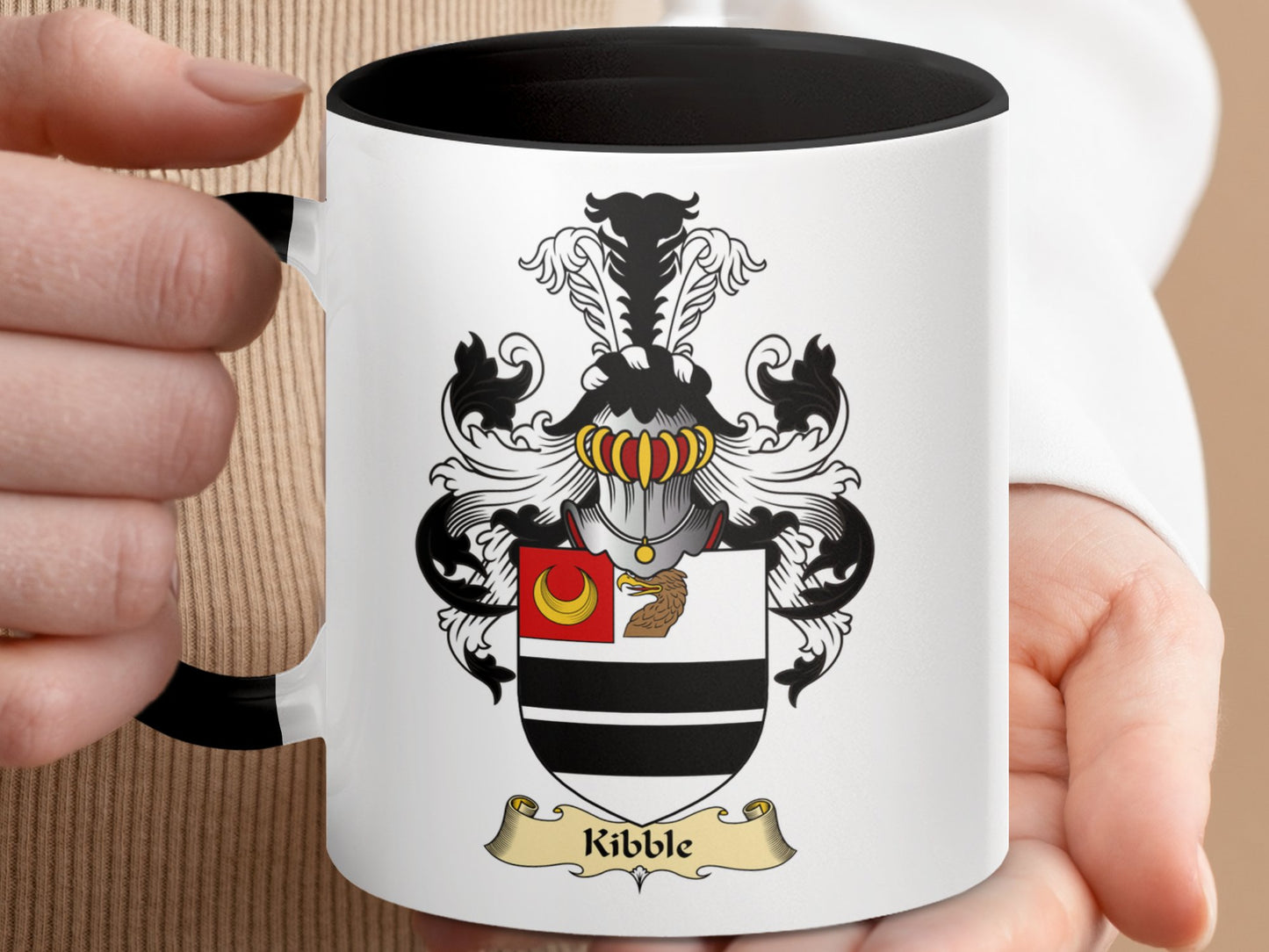 Clan Kibble Scottish Coat of Arms Accent Mug - Living Stone Gifts