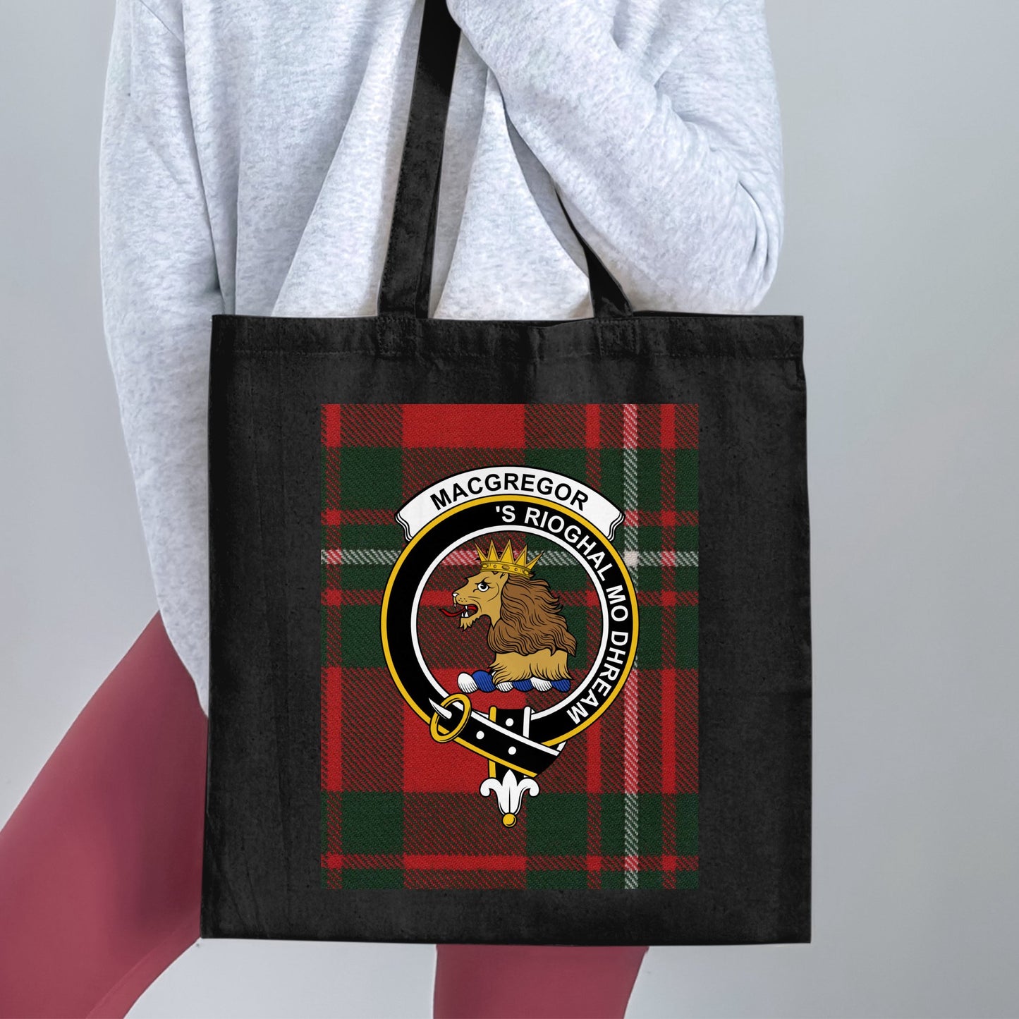 Clan MacGregor Scottish Crest Tartan Tote Bag - Living Stone Gifts