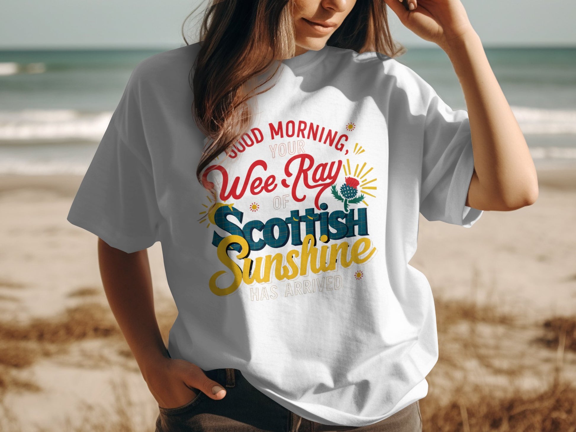 Good Morning Your Wee Ray of Scottish Sunshine T-Shirt - Living Stone Gifts