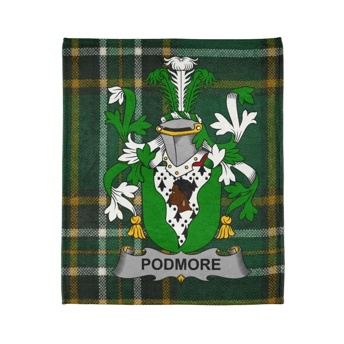 Podmore Family Crest Heritage Tartan Blanket product
