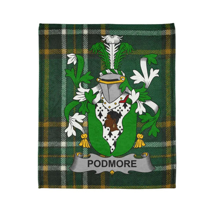 Podmore Family Crest Heritage Tartan Blanket product