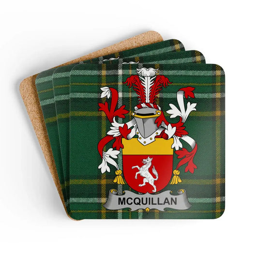 McQuillan Family Crest Plaid Coasters Pack product type