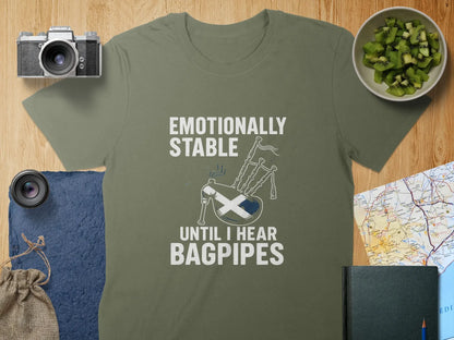 Emotionally Stable Until I Hear Bagpipes T-shirt product