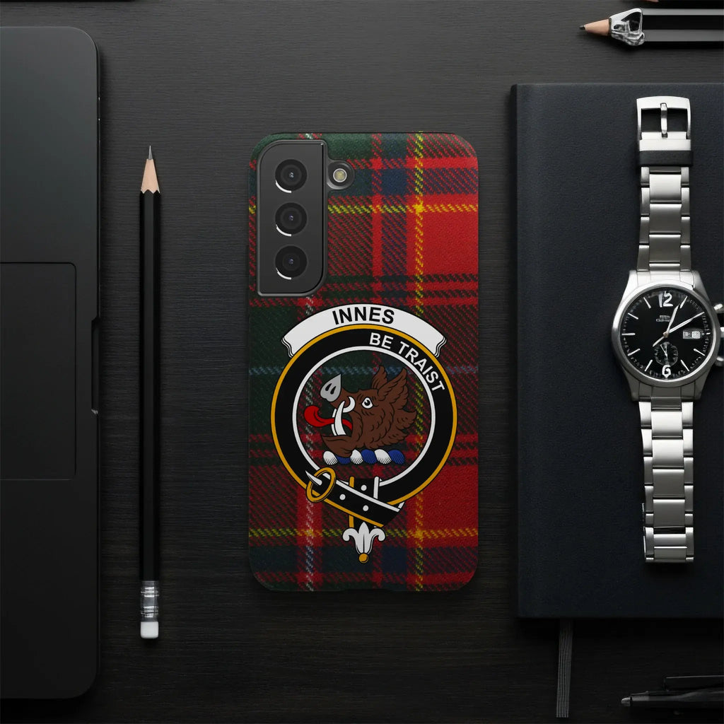 Innes clan crest INNES tartan design phone case cover — slim profile, precise port cutouts