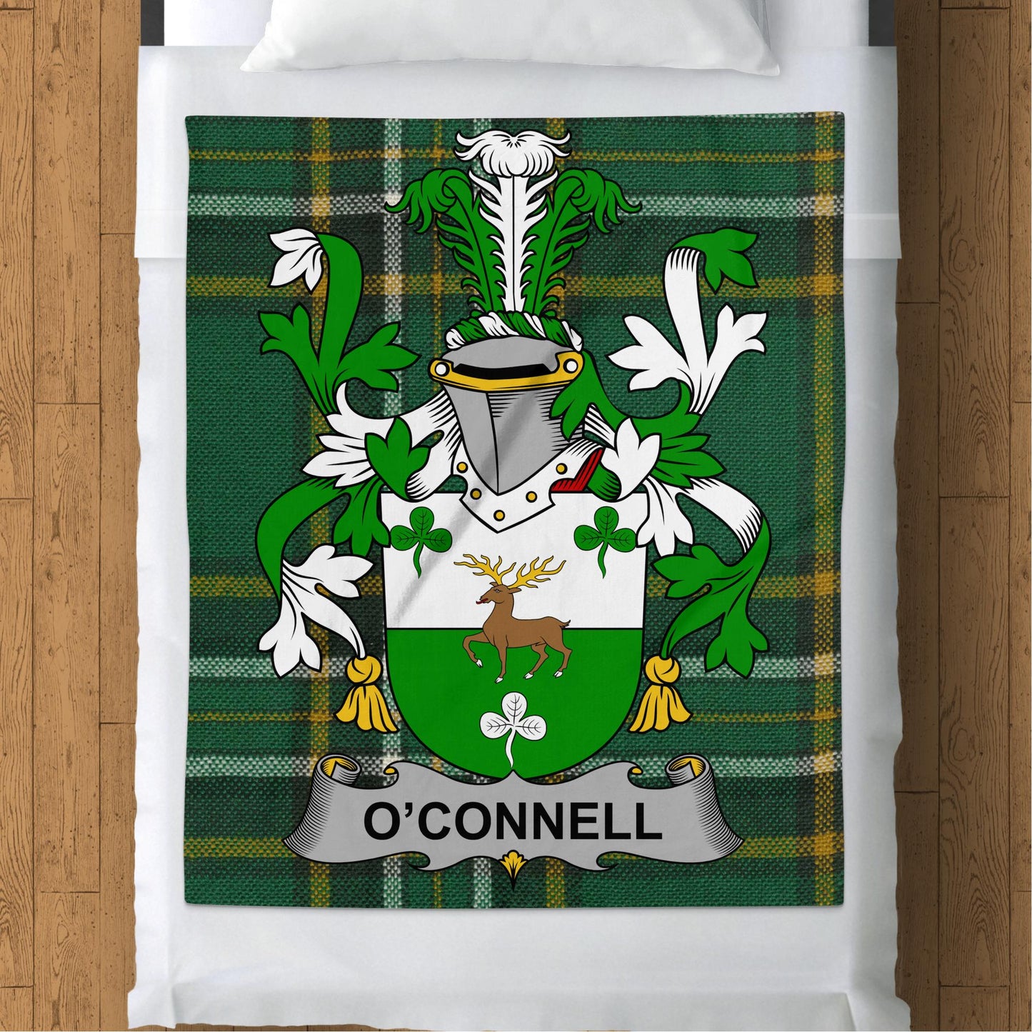 O'Connell Surname Irish Tartan Throw Blanket - Living Stone Gifts