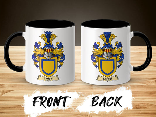 Clan Landel Scottish Coat of Arms Accent Mug - Living Stone Gifts