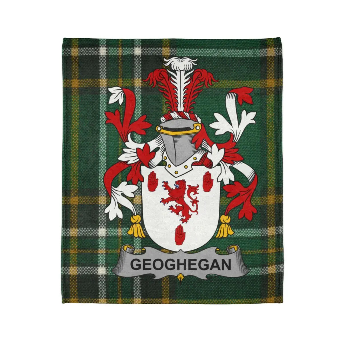 Geoghegan Family Tartan Crest Blanket Personalized product