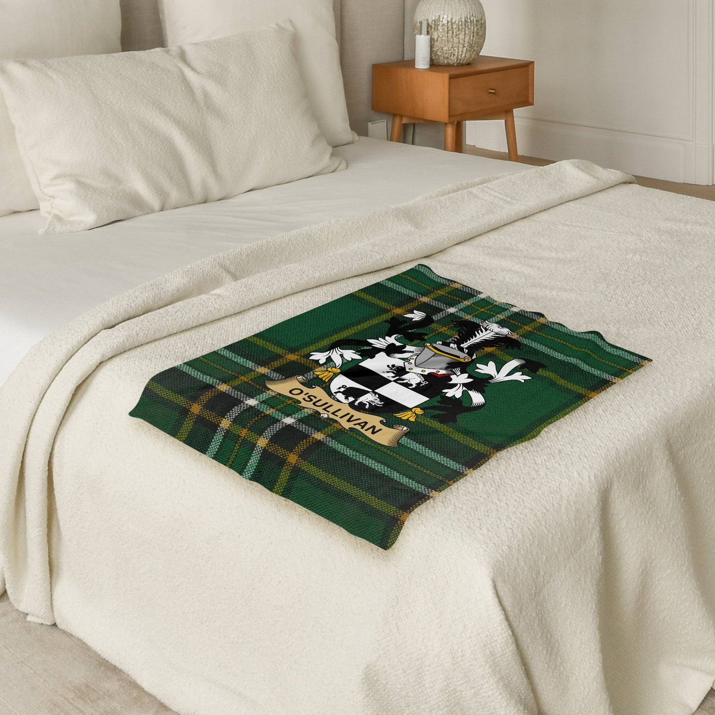 O'Sullivan Surname Irish Tartan Throw Blanket - Living Stone Gifts