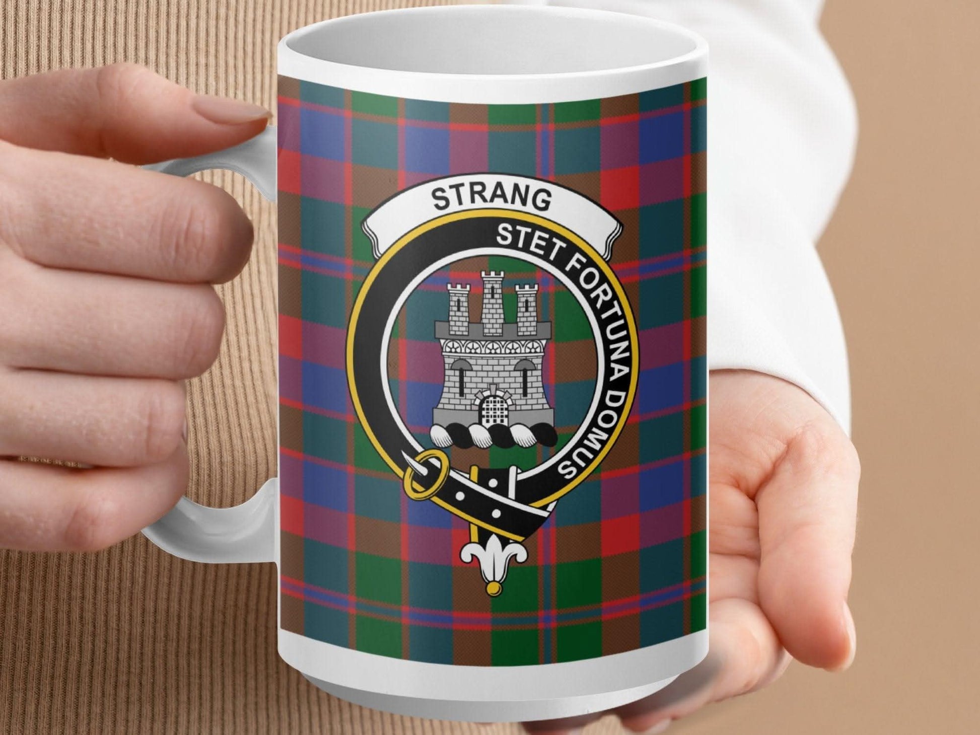 Strang Stet Fortuna Domus Plaid Clan Mug product type