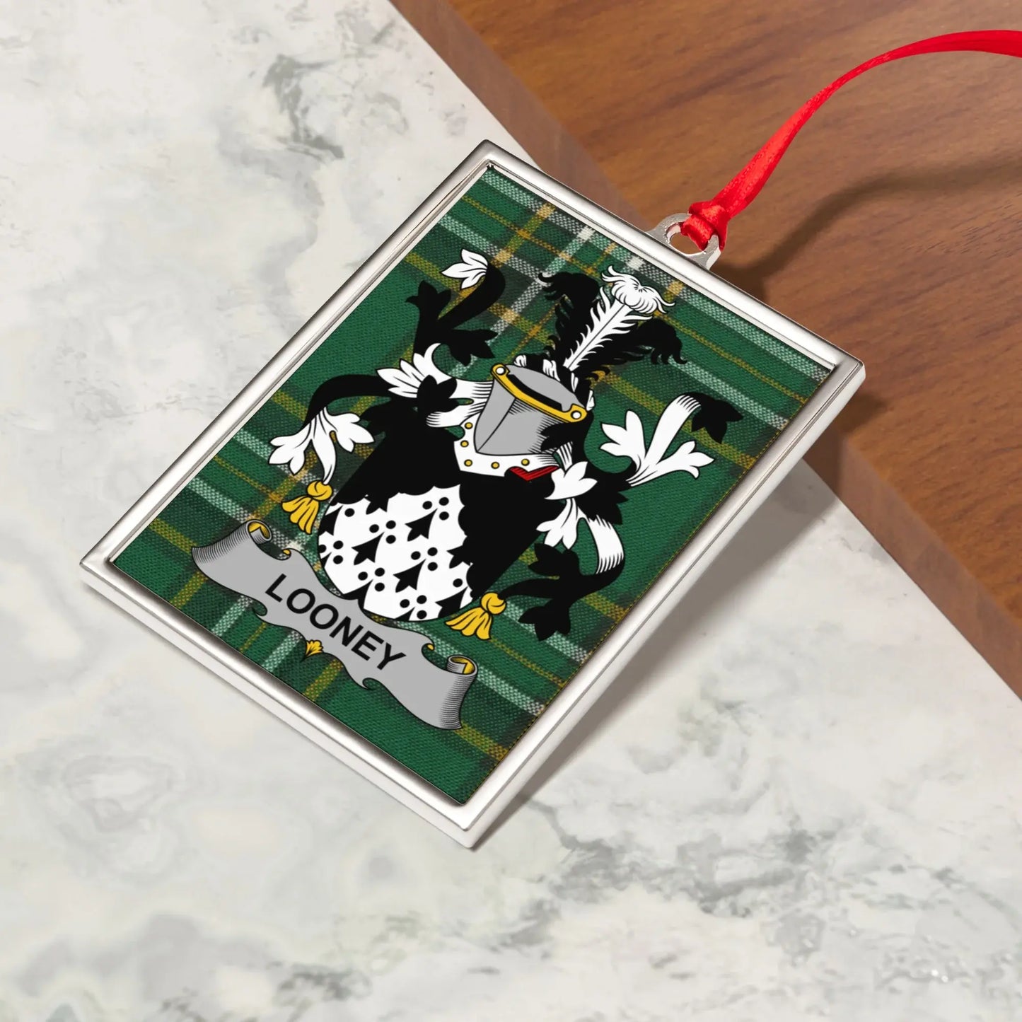 Classic Looney Family Crest Hanging Ornament product