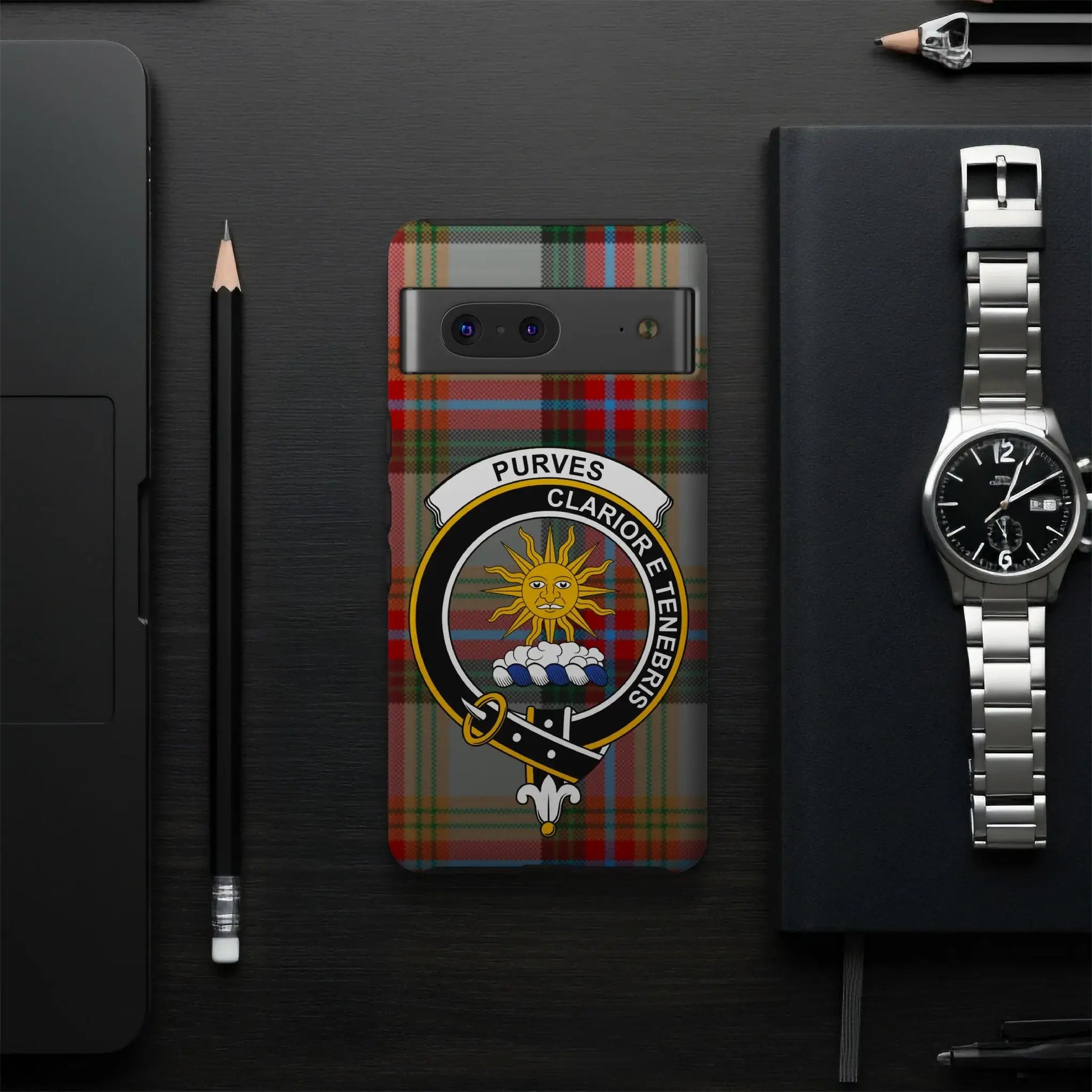 Purves Clan Crest Tartan Phone Case for Electronic Devices