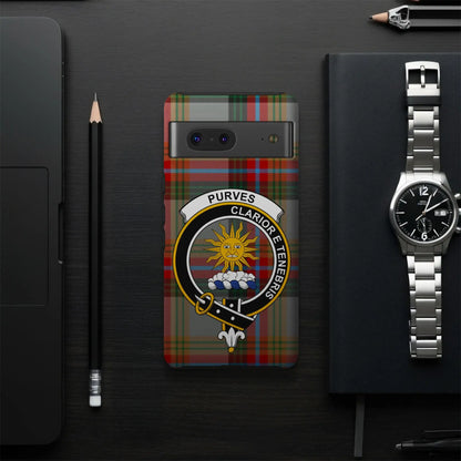Purves Clan Crest Tartan Phone Case for Electronic Devices
