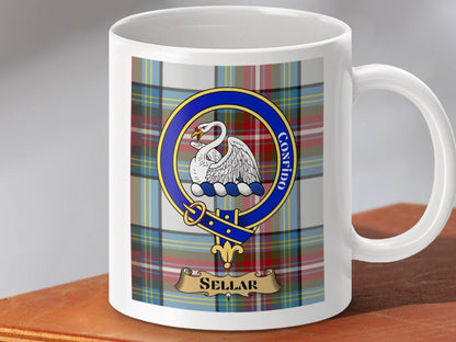 Scottish Crest Mug with Sellar Clan Emblem product type