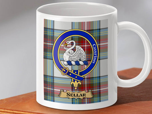 Scottish Crest Mug with Sellar Clan Emblem product type